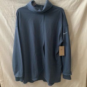 NIKE Women's Maternity Reversible Pullover Sweater in Navy Blue Sz XL